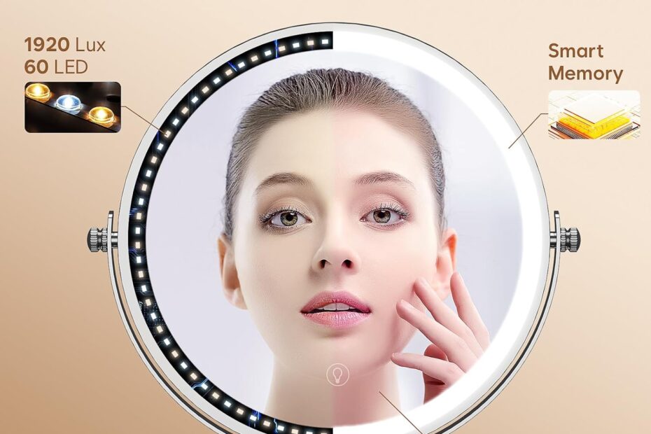 Makeup Mirror with Lights rotation vanity Mirror